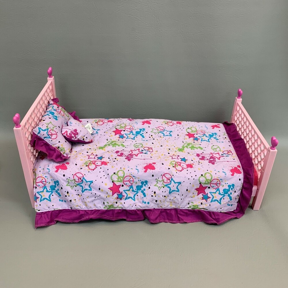 BFC Ink Best Friends Club MGA Toy Pink Bed with Bedding Set for Dolls